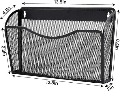 Gawerk Mesh Hanging Wall File Holders, Metal Vertical Wall Basket Mail Organizer - Image 2