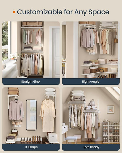 SONGMICS HOME Closet System, Closet Insert Organizer, 2 ft, Adjustable Metal - Image 4