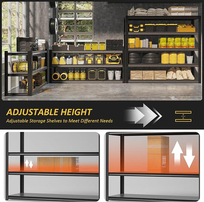 60" W Garage Shelving Heavy Duty, 5 Tier Storage Shelves, 3030LBS Adjustable - Image 7