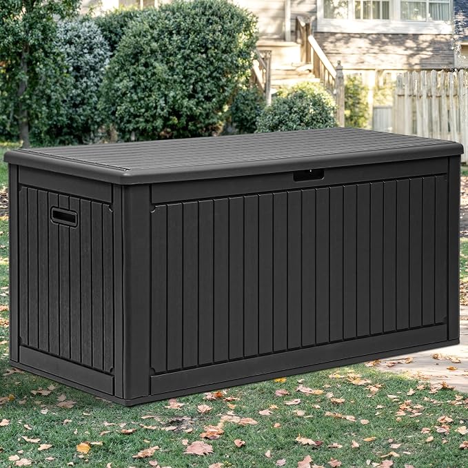 YITAHOME 320 Gallon Extra Large Deck Box, Double-Wall Resin Outdoor Storage Box by YITAHOME