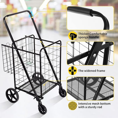 BIEAMA Folding Shopping Cart - Image 5