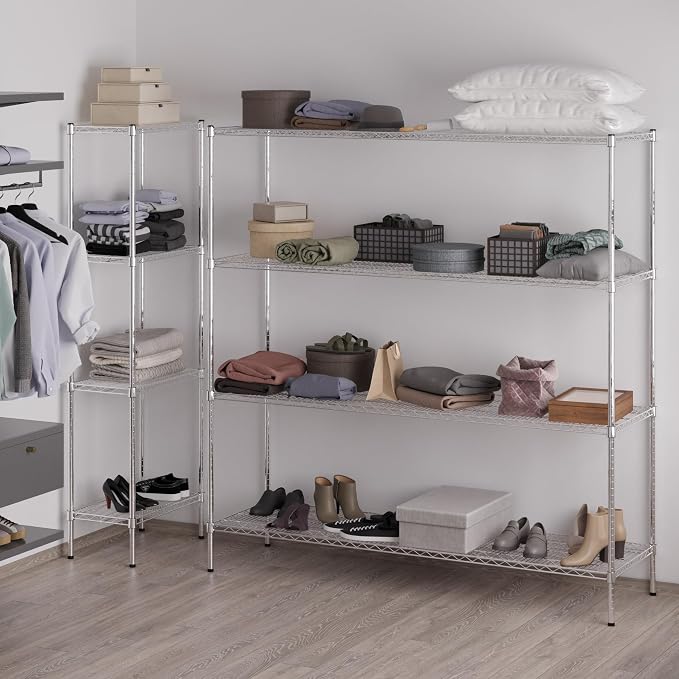 21" Deep x 72" Wide x 74" Height Wire Shelving Kit | 4-Tier | NSF Commercial - Image 6