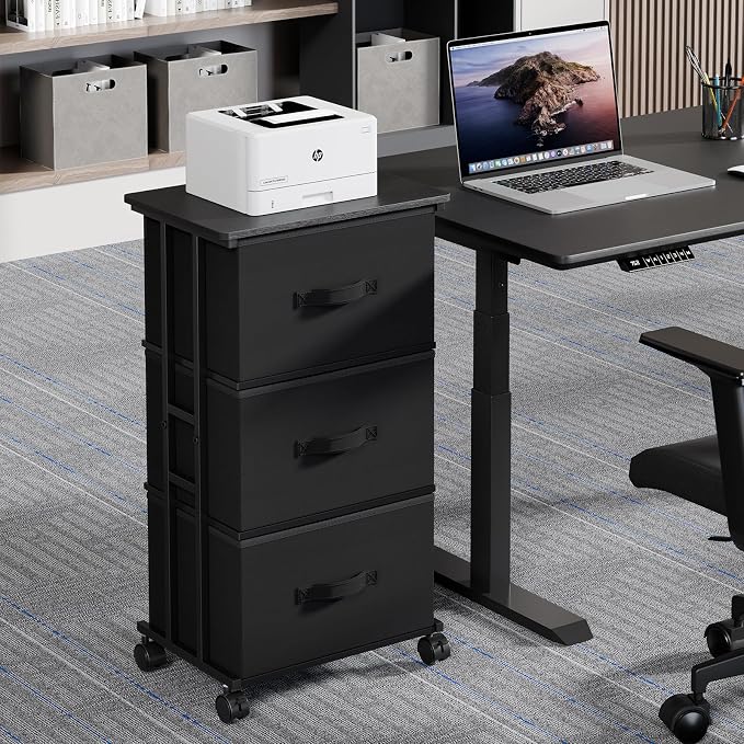 OLIXIS Dresser Storage with 3 Drawers, Fabric Dresser Tower - Image 4