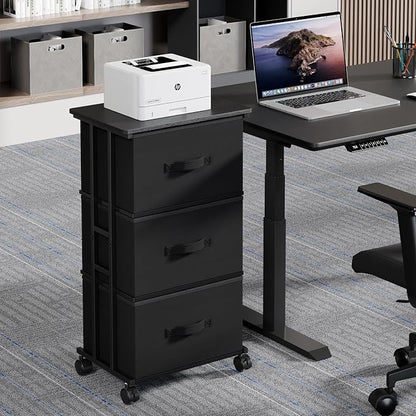 OLIXIS Dresser Storage with 3 Drawers, Fabric Dresser Tower - Image 4