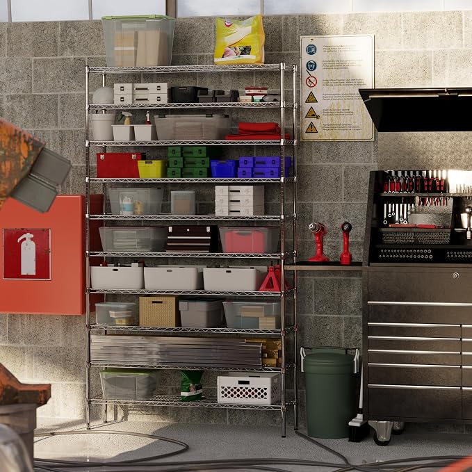 14" Deep x 54" Wide x 96" Height Wire Shelving Kit | 10-Tier | NSF Commercial - Image 6