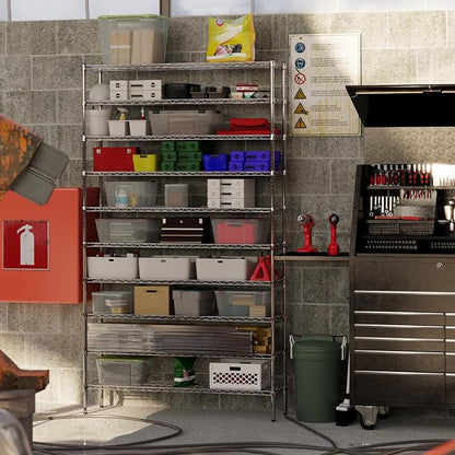 14" Deep x 54" Wide x 96" Height Wire Shelving Kit | 10-Tier | NSF Commercial - Image 6