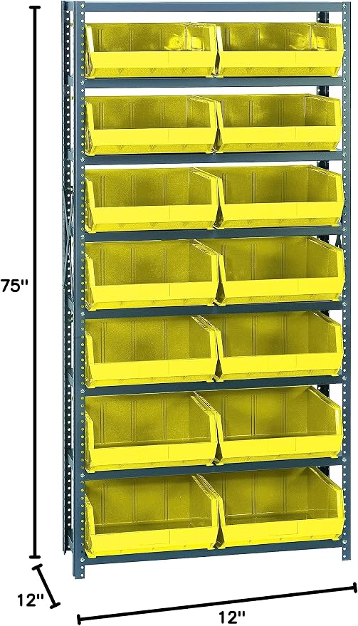 Quantum Storage Systems QSBU-250YL Giant Open Hopper Steel Shelving System - Image 2