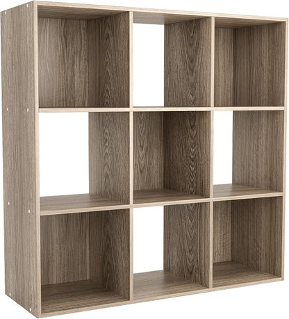 JupiterForce 9 Cubes Bookcases Storage Organizer, 3-Tier Wooden Open Bookshelf - Image 11