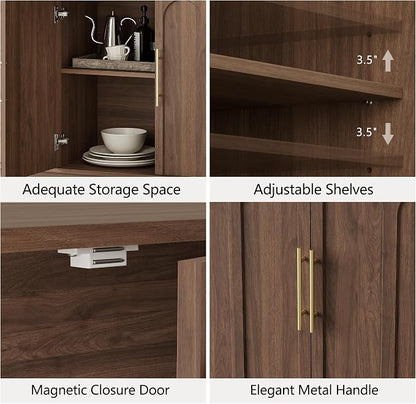 FORTUNETEC 67" Sideboard Buffet Cabinet - Image 4