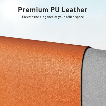 Aothia Leather Desk Pad Protector, Mouse Pad, Office Desk Mat, Non-Slip PU - Image 2