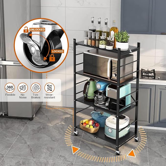 Himix 4-Tier Foldable Storage Shelf - Image 4