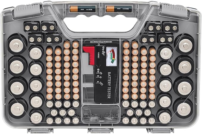 Battery Daddy Storage&Organizer Case w/Tester, Stores&Protects Up to 180 - Image 8