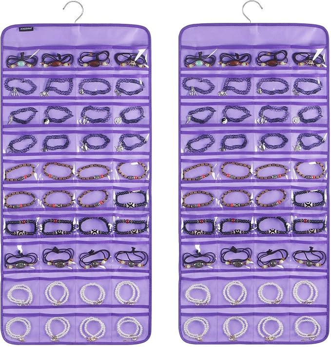 80 Pockets Hanging Jewelry Organizer by ANZORG