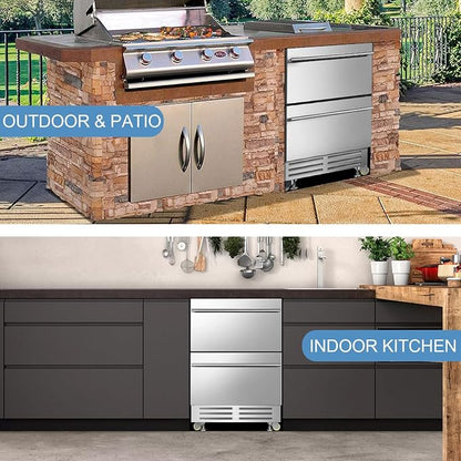24 Inch Dual Drawer Fridge Under Counter - Image 5
