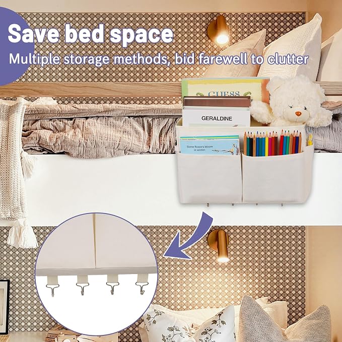 Bedside Storage Organizer 5 Pockets - Image 5