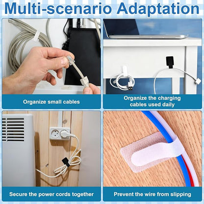 20pcs Hook and Loop Cable Ties, 3.94 Inch Self Adhesive Cable Management Straps - Image 7