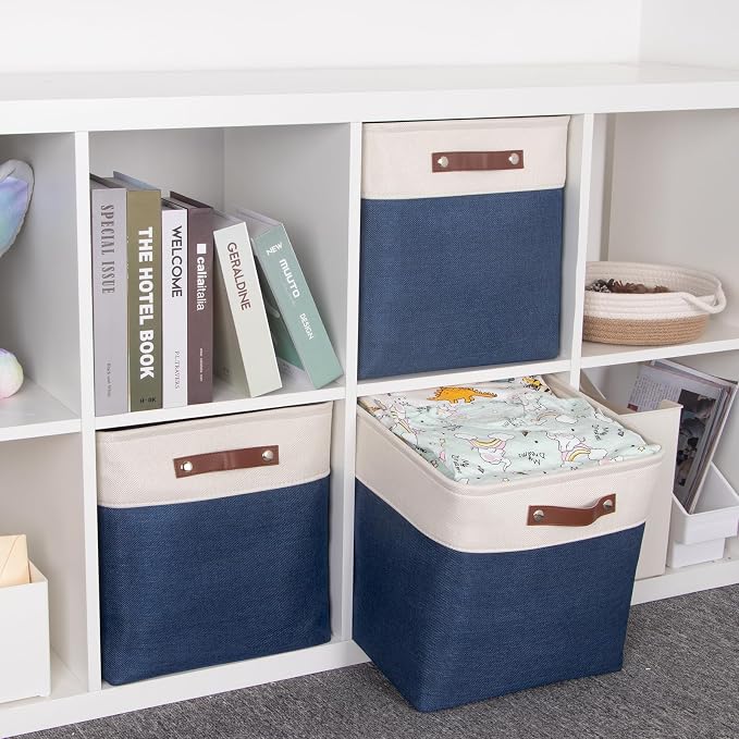 HNZIGE Baskets Fabric Storage Cubes Bins Baskets Storage Baskets Cube - Image 4