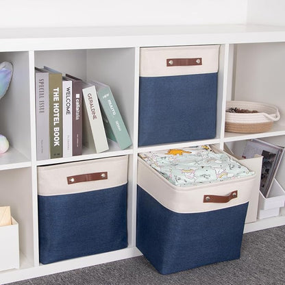 HNZIGE Baskets Fabric Storage Cubes Bins Baskets Storage Baskets Cube - Image 4