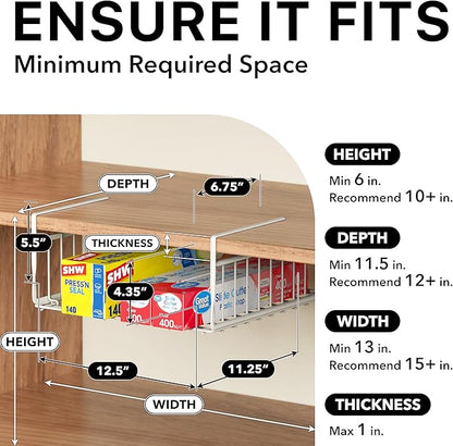Simple Houseware Under Shelf Basket - Image 3