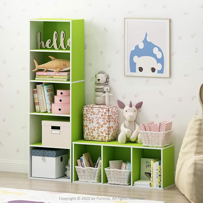 Furinno LUDER Book Shelf, 5-Cube Bookshelf, Bookcase - Image 2