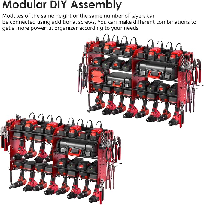 CCCEI Modular Pegboard Rack Power Tool Organizer - Image 6