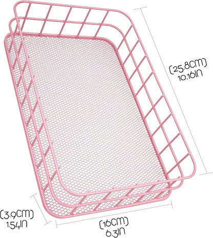 Black Metal Wire Cabinet Organizer Storage, Iron Grid Storage, Tray Net Basket - Image 2