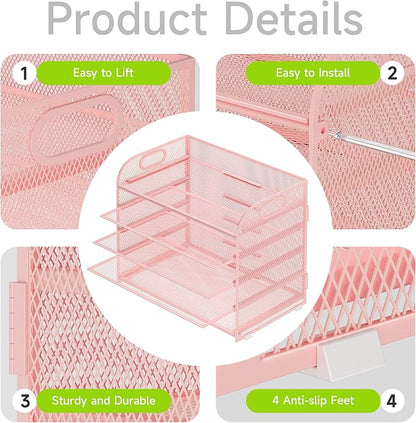 Cawukege 2 Pack 5 Tier Paper Organizer, Letter Tray - Image 4