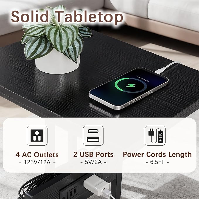 VECELO C Shaped End Side Table - Image 4