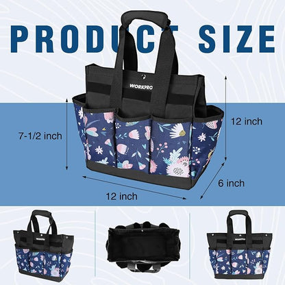 WORKPRO Garden Tool Bag, 9-Pocket Heavy Duty Oxford Tote Bag, Gardening Tool - Image 4