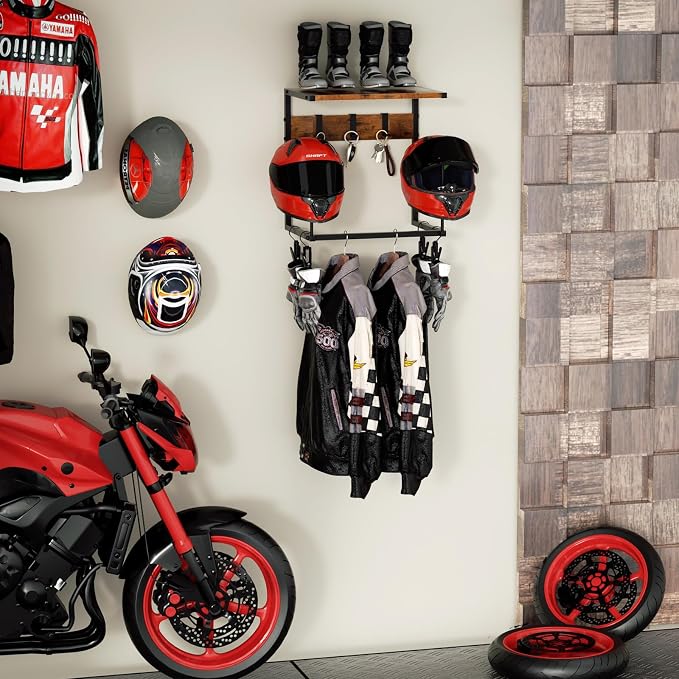 Urban Deco Motorcycle Helmet Holder Wall Mount, Helmet Rack - Image 7