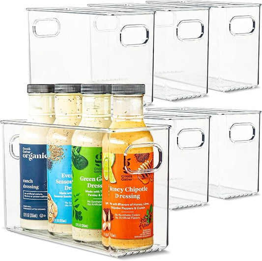primebox Plastic Food Storage 6 Pack Clear Container Bin by primebox