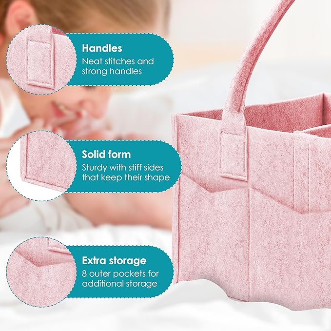 Cute Castle 2 Pack Diaper Caddy Organizer - Image 7