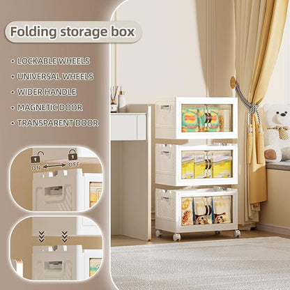 80 QT / 20 Gal Multi-Purpose Stackable Storage Cabinet: Double Magnetic Doors - Image 5