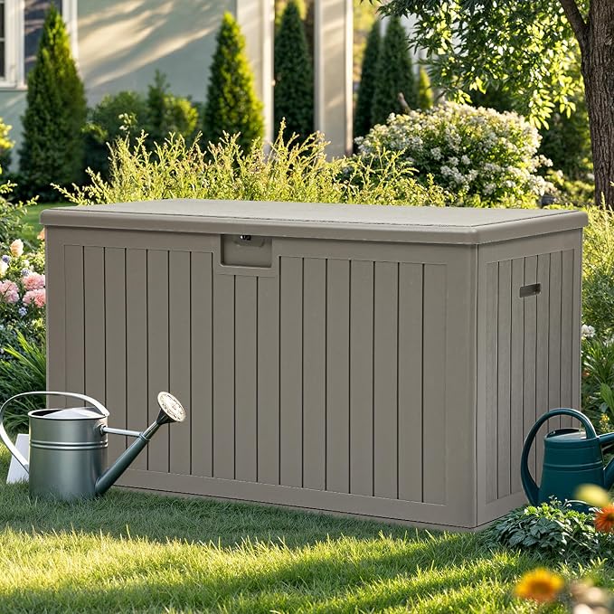 YITAHOME 220 Gallon Extra Large Deck Box, Double-Wall Resin Outdoor Storage Box - Image 9