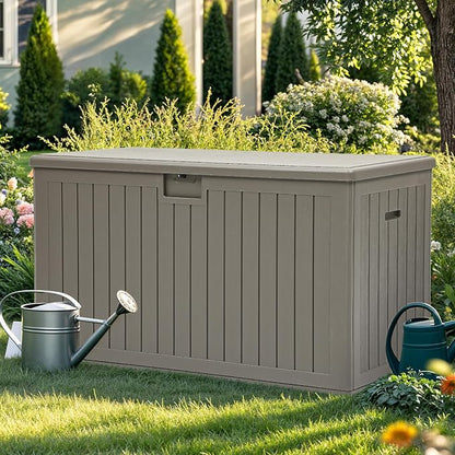 YITAHOME 220 Gallon Extra Large Deck Box, Double-Wall Resin Outdoor Storage Box - Image 9
