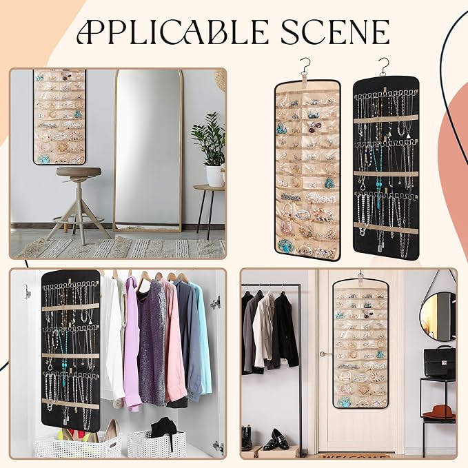 2 Pack Hanging Jewelry Organizer Storage - Image 6