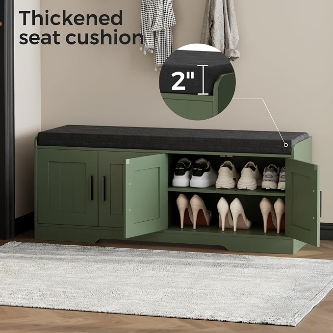 Homleke 2-Tier Storage Bench, Shoe Bench - Image 5