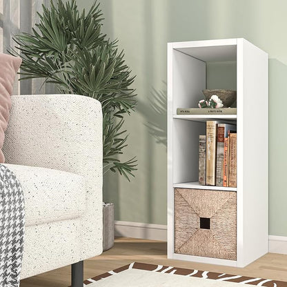 CTESNE【2026 Wooden Thick Frame 3 Cube Storage Organizer Shelf - Image 2