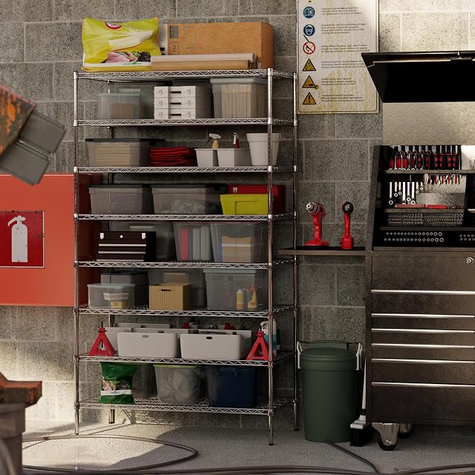 24" Deep x 48" Wide x 86" Height Wire Shelving Kit | 8-Tier | NSF Commercial - Image 7