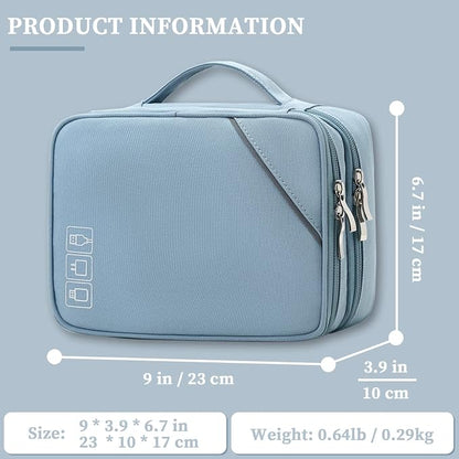 Lanola Custom Personalized Travel Cable Organizer Bag, Electronic Accessories - Image 2