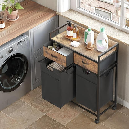 Laundry Hamper baskets 2 Section - Image 6