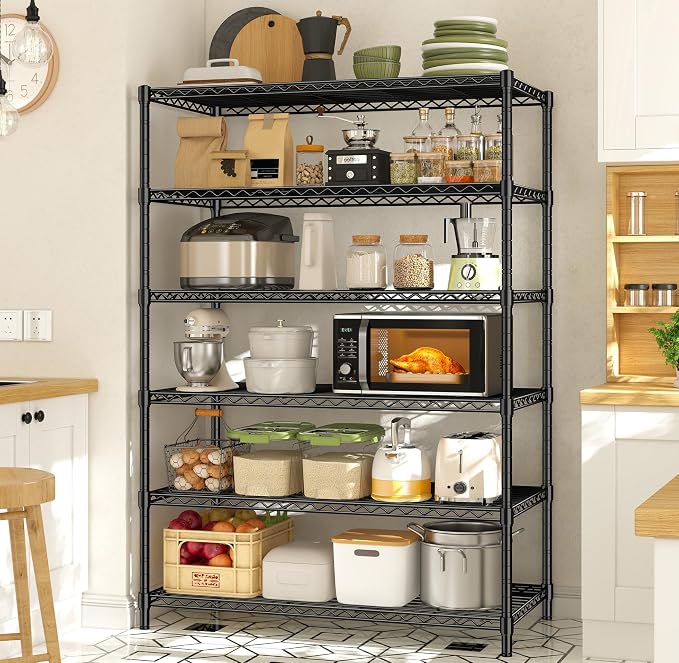 6Tier Metal Shelving Unit Storage Shelves. 1200LBS Wire Shelving Rack Heavy Duty - Image 3