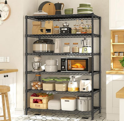 6Tier Metal Shelving Unit Storage Shelves. 1200LBS Wire Shelving Rack Heavy Duty - Image 3