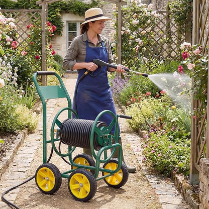 Goplus Garden Hose Reel Cart, 330ft 5/8" or 400ft 1/2" Large Capacity, - Image 3