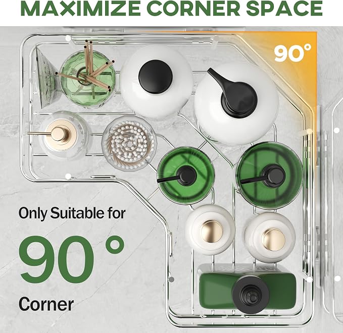 MAXIFFE 3 Pack X-Large Corner Shower Caddy - Image 2