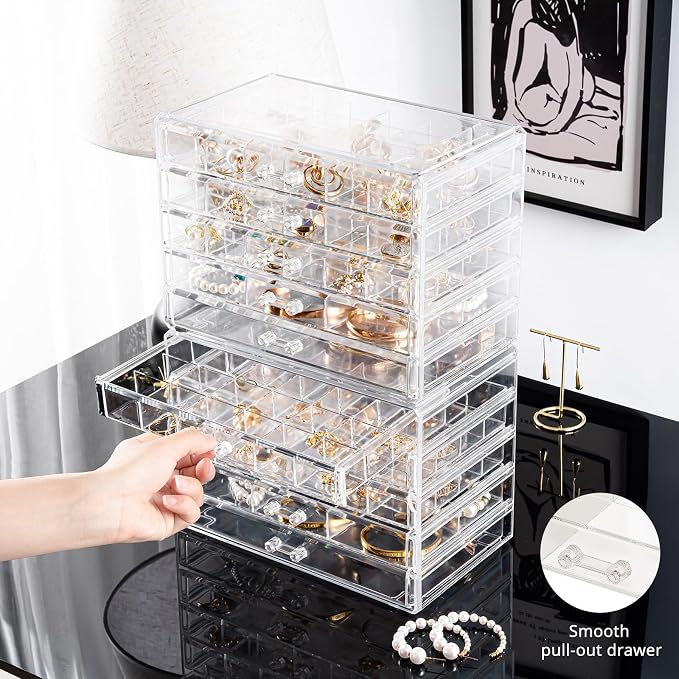 ProCase Acrylic Earrings Holder Organizer Box -Clear, 10 Layers | 158 Jewelry - Image 7