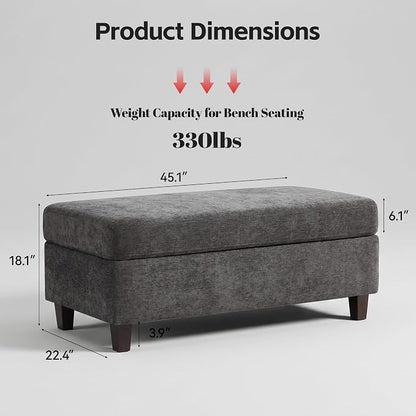 GENTEACO 45" Storage Ottoman Bench - Image 2