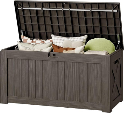 130 Gallon Deck Box Outdoor Indoor Waterproof Storage Box by Acurax