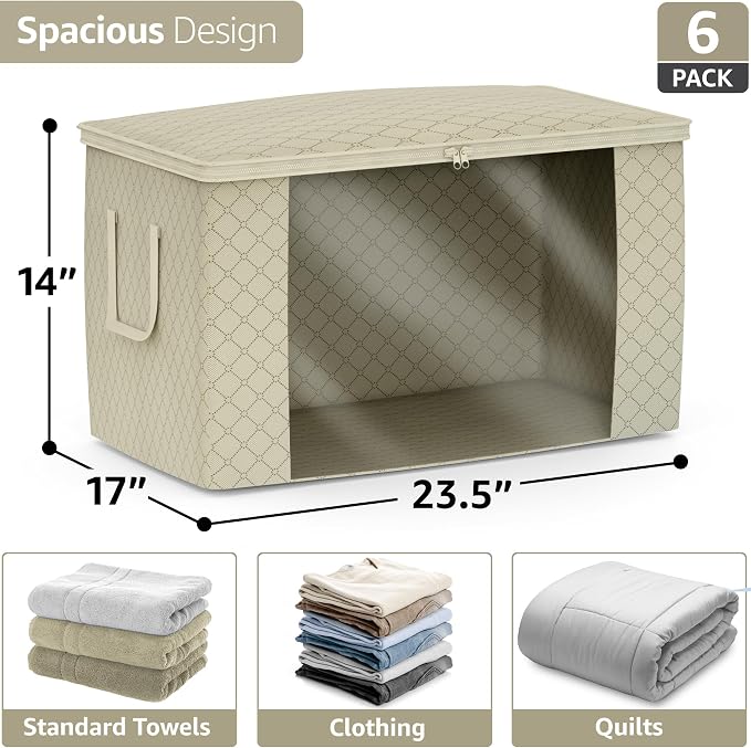 Sorbus Foldable Storage Bag Organizers, Large Clear Window & Carry Handles - Image 3