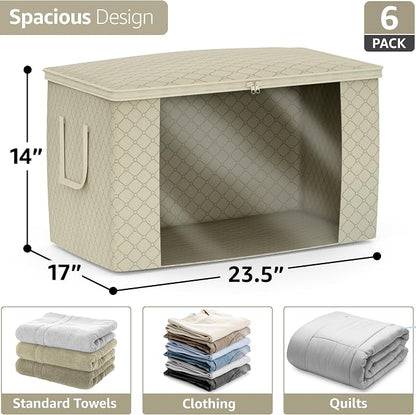 Sorbus Foldable Storage Bag Organizers, Large Clear Window & Carry Handles - Image 3